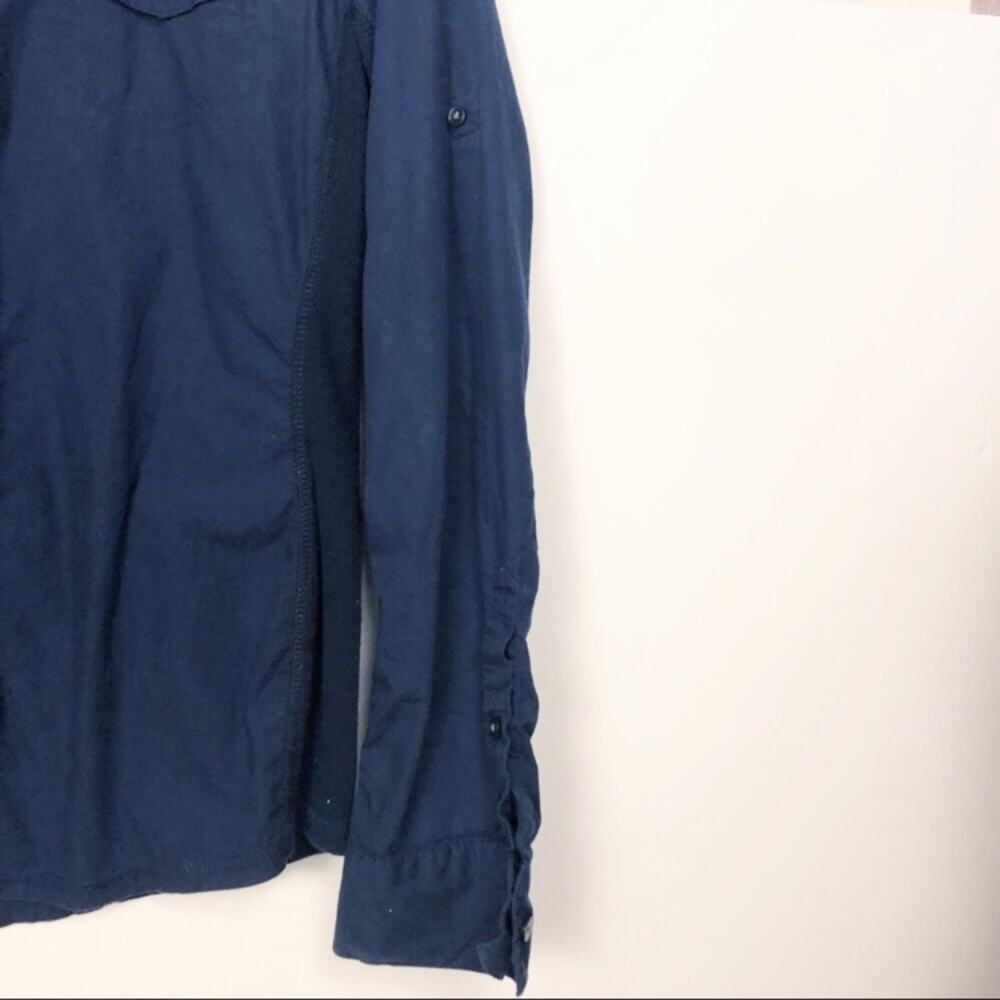 Converse One Star Dark Blue Button Down Shirt Women's Size Small - Picture 4 of 7
